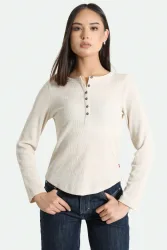 Levi's Langarmshirt aus Waffelstoff - Oatmeal Heather B0279 Bros S Damen
