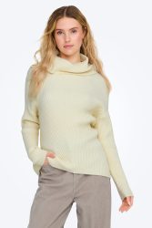 Only ONLKATIA Gerippter Strickpullover - Whitecap Gray M Damen