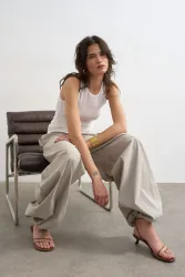 TOPSHOP TSBALIA Ballon-Stoffhose - Slate S Damen