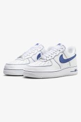 Nike Air Force 1 '07 Premium Sneaker - White + Deep Royal Blue EU41 Herren