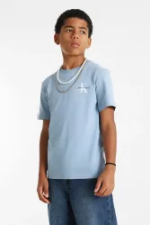 Calvin Klein Jeans Monologo t-shirt - Faded Denim 16 Kids