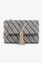 Valentino by Mario Valentino Divina Mini Umhängetasche - Black + White Einheitsgroesse Damen