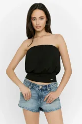 Tally Weijl Bandeau Crop Top - Black M Damen