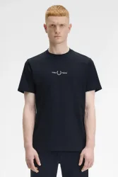Fred Perry Embroidered T-Shirt - Navy L Herren