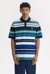 Fred Perry Oversize Poloshirt - Deep Mint M Herren