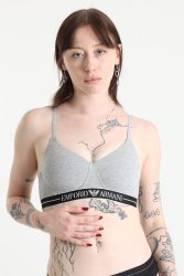Emporio Armani Bralette - Light Grey Melange M Damen