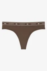 Lacoste String - Dark Brown XS Damen