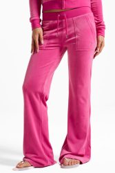 Juicy Couture Layla Samt Flare-Hose - Very Berry XXS Damen