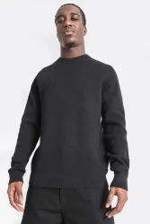 Only & Sons Gerippter Strickpullover - Black XS Herren