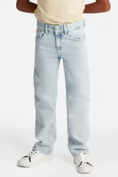 Calvin Klein Jeans Straight Leg Jeans - Clean Sky Blue 12 Kids