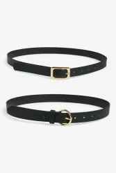 Pieces PCJILANE Gürtel-Set - Black + Gold 80 Damen