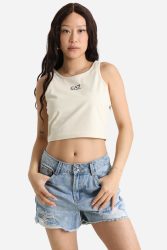 EA7 Emporio Armani Crop Tanktop - Almond Milk M Damen