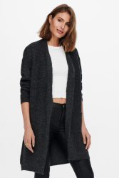 Only Jade Gerippte Strickjacke - Dark Grey Melange XS Damen