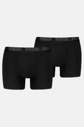 Puma Doppelpack Boxershorts - Black + Phantom L Herren