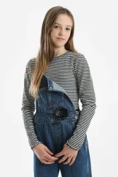 Only KOGDIXI Langarmshirt - Black + Cloud Dancer 158-164 Kids
