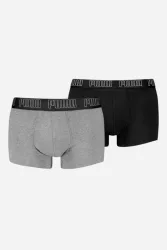 Puma - Boxershort  2er Pack Figurbetont, für Herren, Platin grau, Größe M