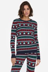 Only ONLXMAS Weihnachtsstrickpullover - Night Sky XS Damen