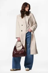 Pieces Trenchcoat - Silver Gray XS Damen