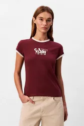 Calvin Klein Jeans T-Shirt - Tawny Port M Damen
