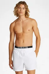 Calvin Klein Swimwear Medium Double Badeshorts - Classic White L Herren
