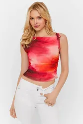 Tally Weijl Mesh Crop Tanktop - Mehrfarbig XS Damen