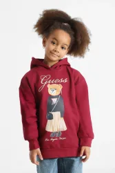 Guess Oversize Kapuzensweatshirt - Ballroom Red 14 Kids
