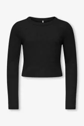 Only KOGBINA Geripptes Langarmshirt - Black 146-152 Kids