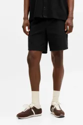 Jack & Jones JPSTJAIDEN Shorts aus Waffelstoff - Black L Herren