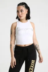 Boxeur des Rues Crop Tanktop - White S Damen