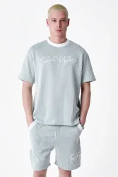 Project X T-Shirt mit Strukturstoff - Green + Offwhite S Herren