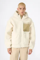 Champion Sherpa Jacke - Offwhite + Beige L Herren