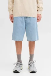 Jack & Jones Junior JJIALEX Baggy Fit Jeansshorts - Blue Denim 146 Kids