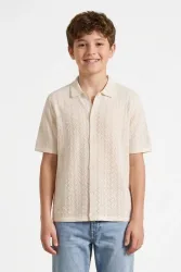Jack & Jones Junior JORTYLER Strickhemd - Sea Salt 164 Kids