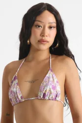 Motel Pami Triangel Bikini-Oberteil - Purple + Orange M Damen
