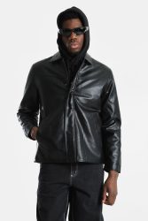 Redefined Rebel RRMARION Kunstlederjacke - Black S Herren