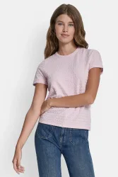 DKNY Jacquard T-Shirt - Pink Moon S Damen
