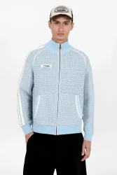 Prohibited Strickjacke - Light Blue + Offwhite L Herren