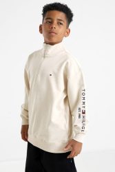 Tommy Hilfiger Kids Essential Half Zip Sweatshirt - Calico Heather 12 Kids