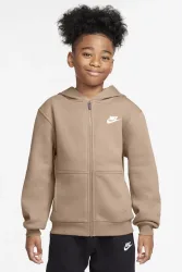 Nike Sportswear Club Fleece Kapuzensweatjacke - Hemp XL Kids