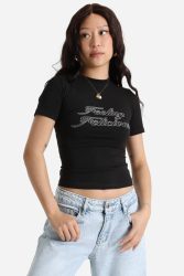 Felicious Crop T-Shirt - Black S Damen