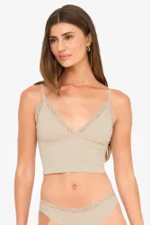 Only ONLVICKY Crop Trägertop - Peach Taffy XS/S Damen