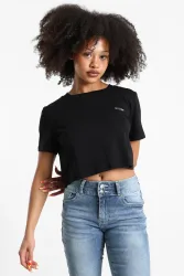 Guess Oversize T-Shirt - Jet Black M Damen