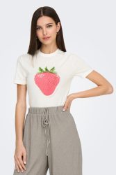 Only ONLKELLY Crop T-Shirt - Cloud Dancer M Damen