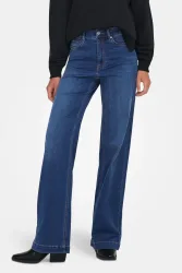 Only ONLMADISON Wide Leg Jeans L32 - Dark Blue Denim L/32 Damen