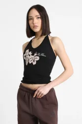 Felicious Neckholder Top - Black M Damen