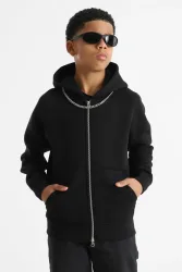 Jack & Jones Junior JCOCOVER Kapuzensweatjacke - Black 164 Kids