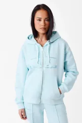Project X Paris Kapuzensweatjacke - Türkis M Damen