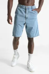 Carhartt WIP Single Knee Jeansshorts - Blue Heavy Stone Bleached 30 Herren
