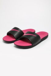 Nike Kawa Pantoletten - Black + Vivid Pink EU38.5 Kids