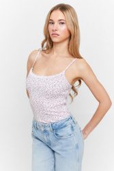 Tally Weijl Geripptes Body - White + Pink XS Damen